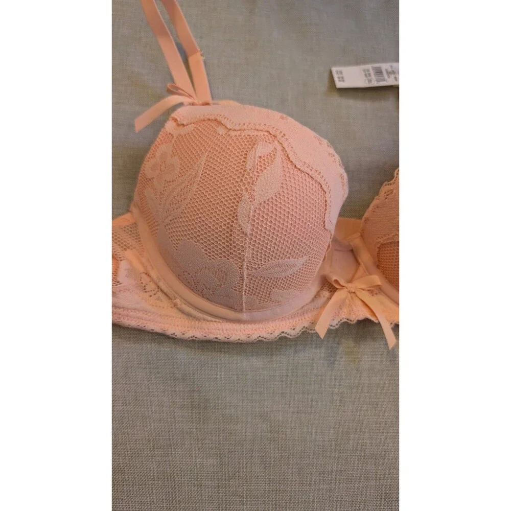 Aerie 34B Plunge Pink Pushup Bra NWT Adjustable Straps Underwire Padded